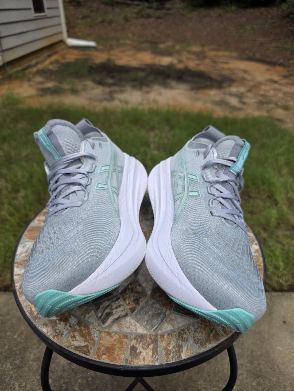 Asics Gel Nimbus 27 1012B753 Piedmont Grey Running Shoes Sneakers Women Size 11 - Picture 7 of 11